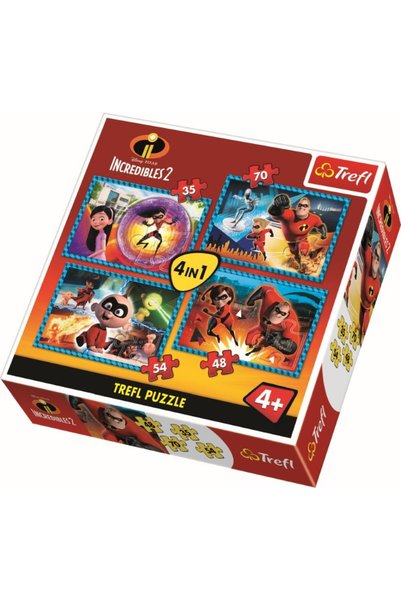 Evelise PUZZLE TREFL 4IN1 FAMILIA INCREDIBILA