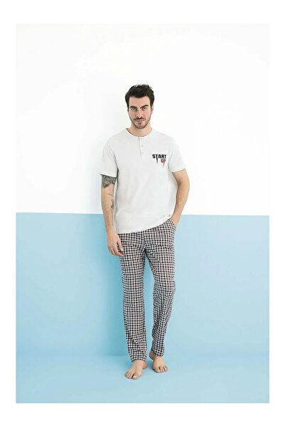 Aydoğan 100% Cotton Men's Short Sleeve Pajama Set Style and Comfort in One