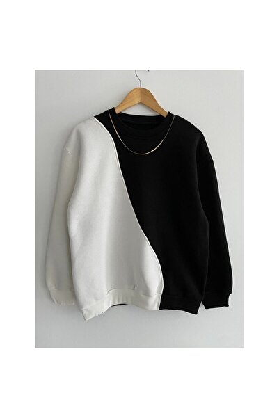 NoVibe Φούτερ διπλής αλλαγής χρώματος Crew Neck Oversize