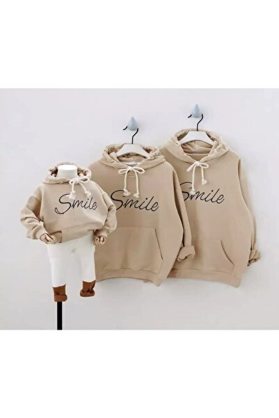 NoVibe Hanorac de familie cu imprimeu Smile (prețul este pentru bucată)