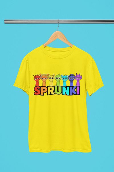 MAGORS Sprunki Printed Cycling Collar 100% Cotton Children's and Youth Tshirt
