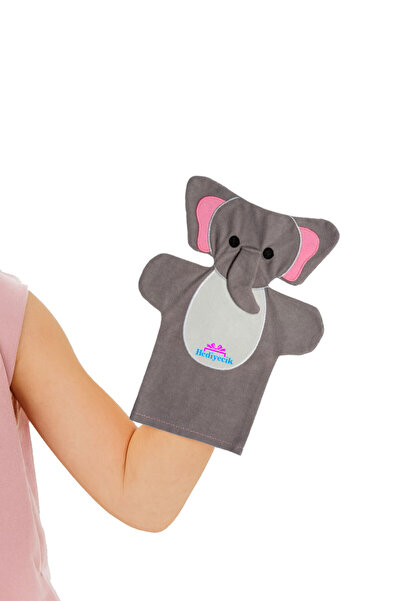 hediyecik دمية يد تعليمية على شكل فيل لطيف مقاس 25 سم