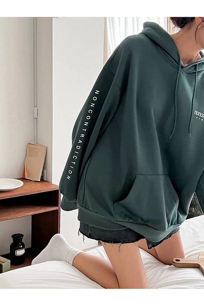 NoVibe 'size b' Noncontradiction Printed Hooded Sweatshirt