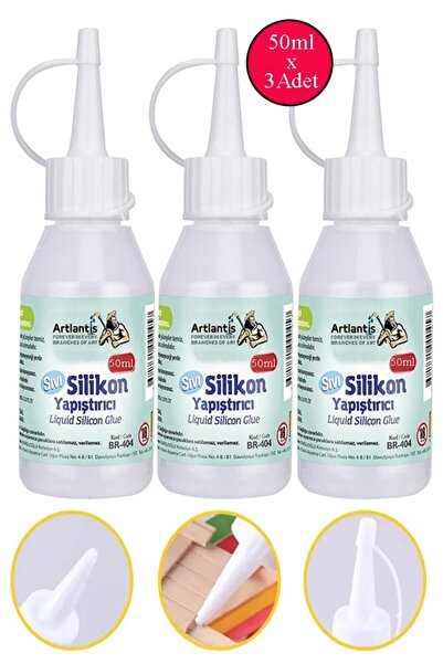 Artlantis Sıvı Silikon Yapıştırıcı 50 ml 3 Adet Brons Silikon Yapıştırıcı Sıv...