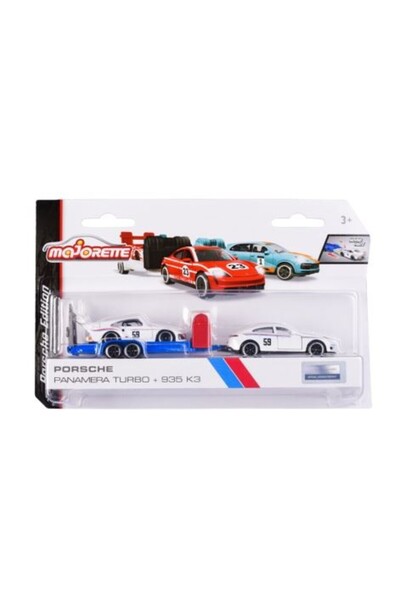 Evelise MAJORETTE SET 2 MASINUTE SI REMORCA PORSCHE PANAMERA SCARA 1:64