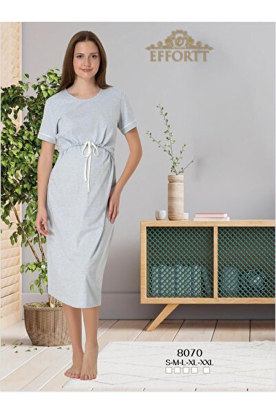 EM&FA TEKSTİL Pregnant Maternity Short Breastfeeding Detailed Dress