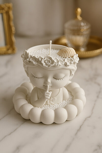 WeSank El Yapımı İnci Tozu Mum – Deniz Kabuklu, Şık Masa Dekoru ve Hediye Seç...