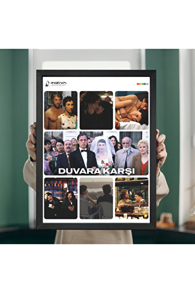 Home Duvara Karşı 30x40 Cm Çerçeveli Renkli Film Tasarımlı Poster