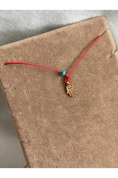 ATELİERGONCA Kırmızı ip Fatima kolye no:10