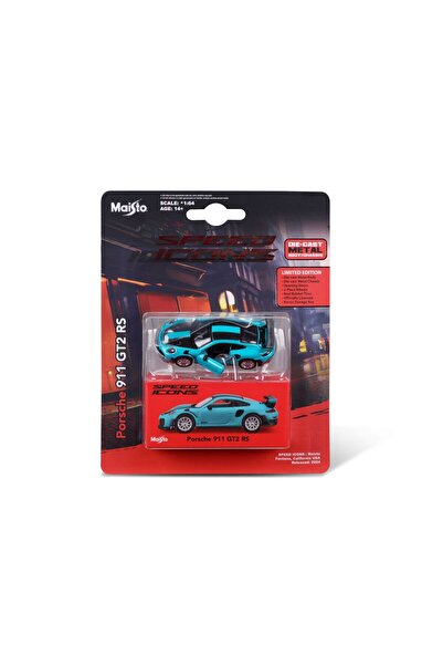 Maisto Model auta Speed ​​Icons Porsche 911 Gt2 RS Miami Blue v mierke 1:64.