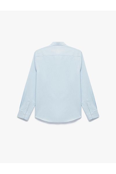 Koton Half Italian Collar Long Sleeve Slim Fit Classic Shirt (Aw 25)
