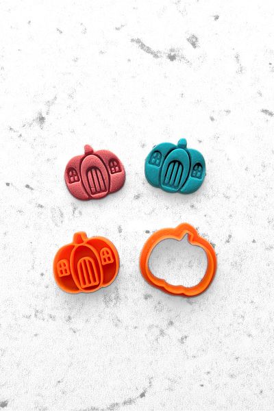 WE3D Mini Pumpkin House Polymer Clay Ceramic Plasticine Mold Set 2cm