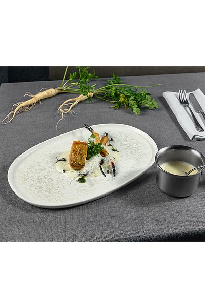 Bonna Porselen Lunar White 34 cm Oval Serving S-Mt-Lunhyg34Ov (1 Piece)