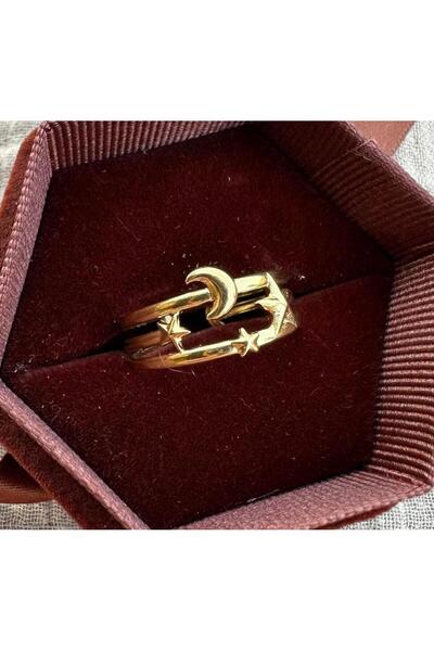 Venus Design Çelik Ay Yıldız Yüzük