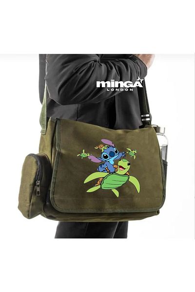Minga London Khaki Turtle Messenger Bag - Minga London