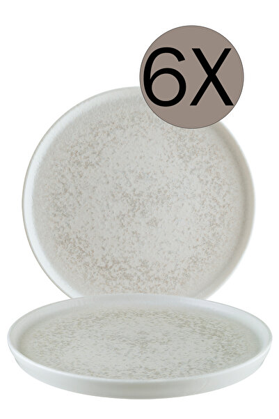 Bonna Porselen Lunar Beyaz 16 cm Hygge Düz Tabak 6'lı Takım S-MT-LUNHYG16DZ