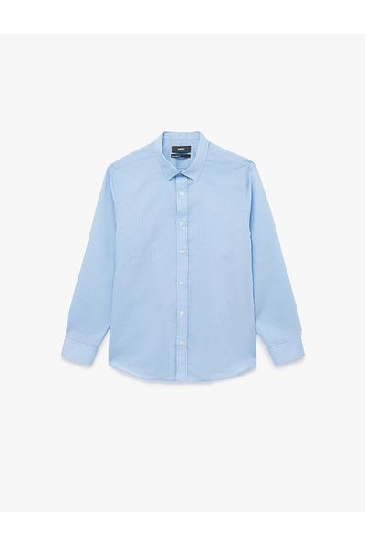 Koton Regular Fit Cotton Poplin Classic Collar Long Sleeve Shirt (Aw 25)