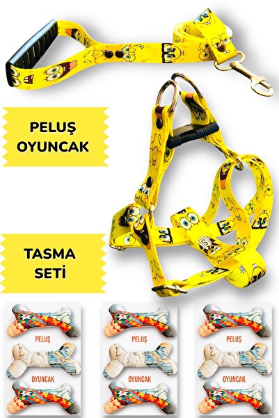 Angelapets Köpek Tasması ( Göğüs Tasması ) Gezdirme Kayışı Set Peluş Oyuncaklı
