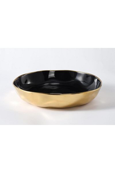 B&L Decor Noir Salad Bowl