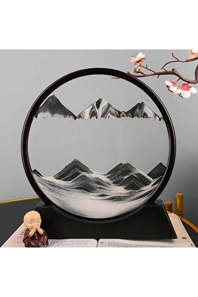 hediyesahibi İsme Özel Kum Saati - Kum Sanatı Akış Tablosu Siyah