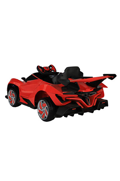 Fab N Funky Stylish Red Ride On Car for Kids, LED Lights & Music, Durable Remote Control Vehicle, 3+ Years