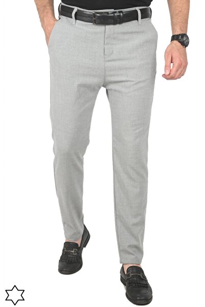 wamoss Yeni Sezon Slim Fit Kemerli ve Dilli Kapamalı Keten Pantolon Dil11