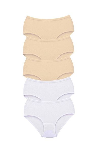 PRATİKOBA 5 Pieces Tutku Women's High Waist Bato Thick Rubber Panties S10