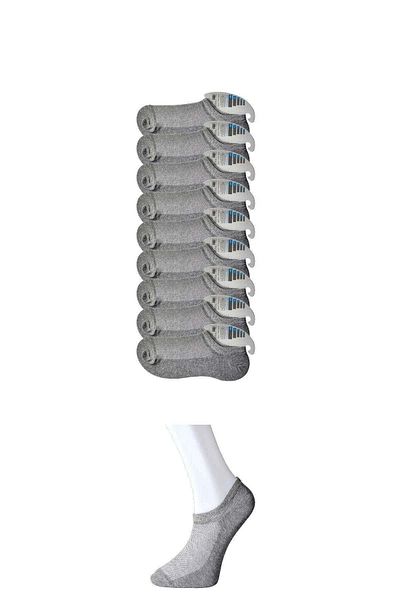 PRATİKOBA Gray Men's Invisible Socks 9 pairs