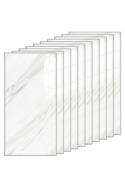 Teno Set 80x Tapet Marmura Premium 3D Teno®, suprafata acoperire 14.4 mp, 30x60 cm, alb