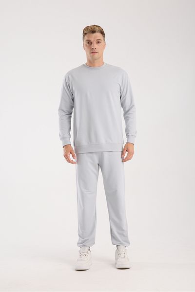 kaphone 10 Men's 0 Collar Oversize Leg Elastic Cotton Tracksuit Set