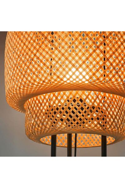 IKEA Floor lamp, bamboo/handcrafted