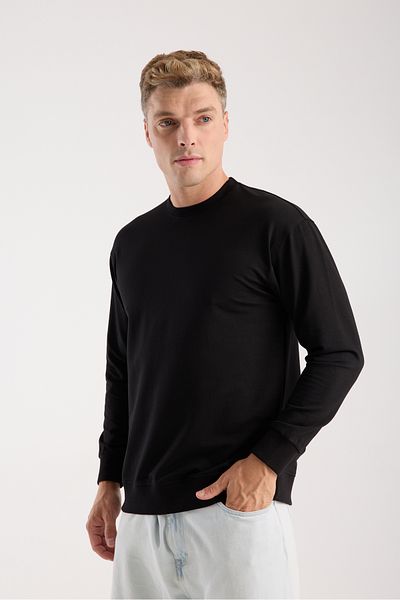 kaphone 10 Men's 0 Neck Oversize Cotton Sweatshirt