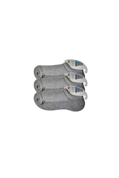 PRATİKOBA Gray Men's Invisible Socks 3 pairs
