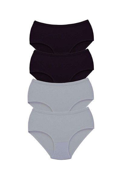 PRATİKOBA 4 Pieces Tutku Women's High Waist Bato Thick Rubber Panties S3