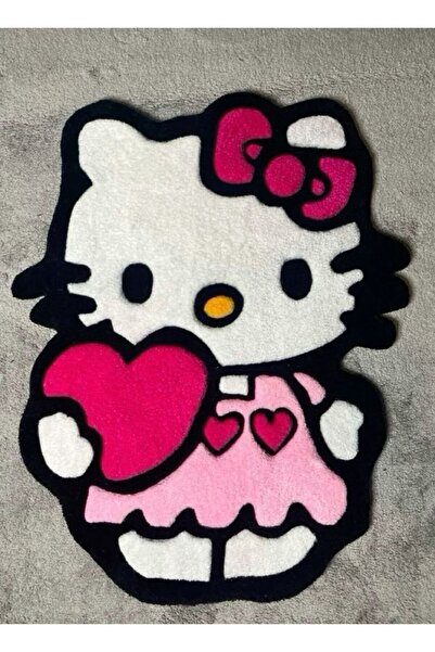 Home Hello Kitty Kalpli Tufting El Yapımı Halı