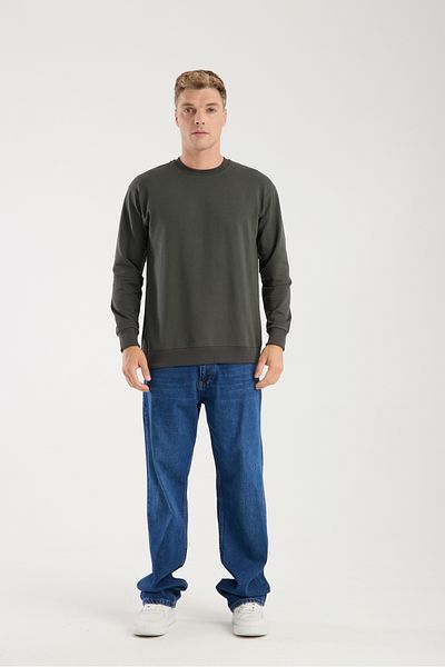 kaphone 10 Men's 0 Neck Oversize Cotton Sweatshirt