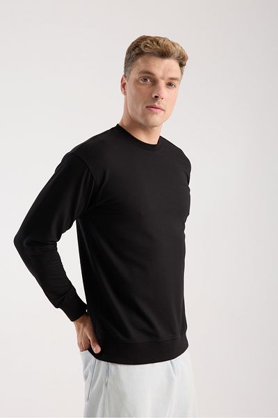 kaphone 10 Men's 0 Neck Oversize Cotton Sweatshirt