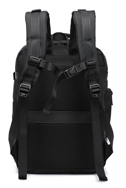 CACTİVE 17,3 İnç Laptop Bölmeli, Ortopedik Sırt Destekli Su Geçirmez Erkek Sırt Çantası CTV8682 Siyah