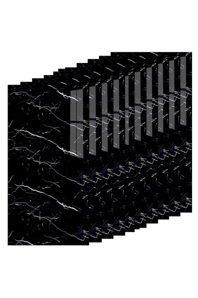 Teno Set 20x Tapet Marmura Premium 3D Teno®, suprafata acoperire 3.6 mp, 30x60 cm, negru