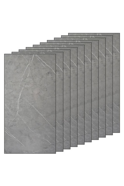 Teno Set 10x Tapet Marmura Premium 3D Teno®, suprafata acoperire 1.8 mp, 30x60 cm, gri