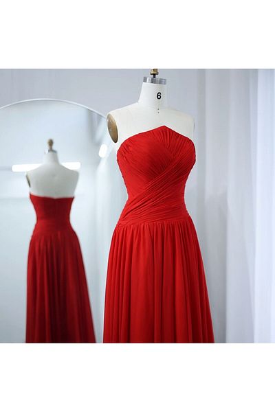HOOR AL-YASMEEN soft red dress