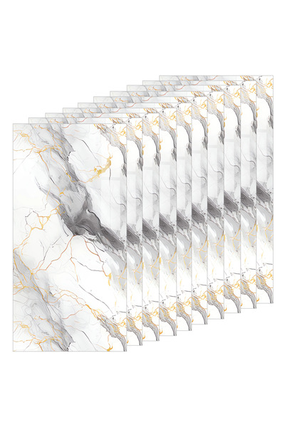 Teno Set 90x Tapet Marmura Premium 3D Teno®, suprafata acoperire 16.2 mp, 30x60 cm, alb