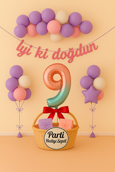 parti hediye sepeti Birthday Ornaments Balloon Set |   1–9 Figures for All Ag...