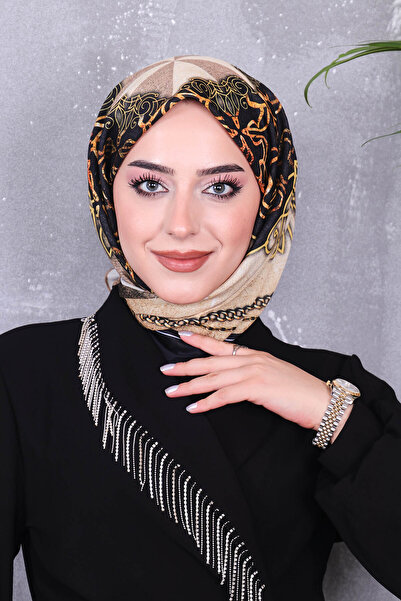 Big ModaEbrar Soft Pamuk Desenli Eşarp