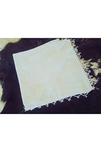 hoaryage Handmade Sand Beaded Crochet Print Writing, Cheesecloth Yemeni, Scarf, 4 Edges Embroidered