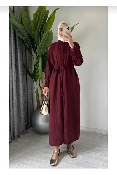 MissPuL Women's Washed 100% Organic Muslin Oversize Ferace Dress