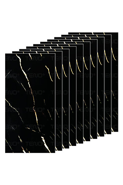 Teno Set 10x Tapet Marmura Premium 3D Teno®, suprafata acoperire 1.8 mp, 30x60 cm, negru
