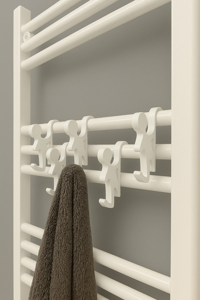 Nebron 5 Li Havlupan Askısı-Havlupan Askı aparatı-Havlu Bornoz Askısı