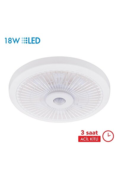 KORÇAM 18W Ledli Sensörlü Tavan Armatürü Slim Gövde (Trimpodlu), Acil Kitli 3...