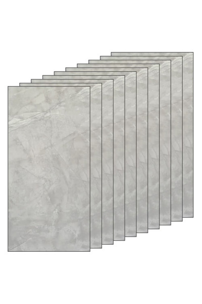 Teno Set 10x Tapet Marmura Premium 3D Teno®, suprafata acoperire 1.8 mp, 30x60 cm, gri deschis